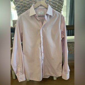 Eton Pink Plaid Button Down Dress Shirt